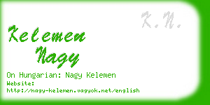 kelemen nagy business card